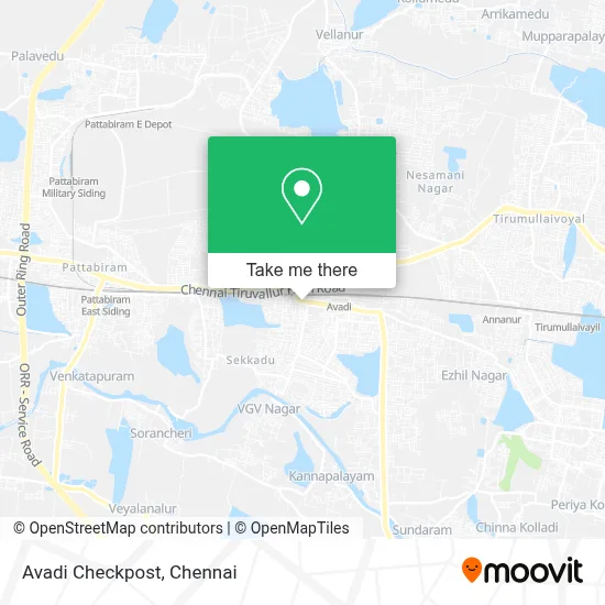 Avadi Checkpost map