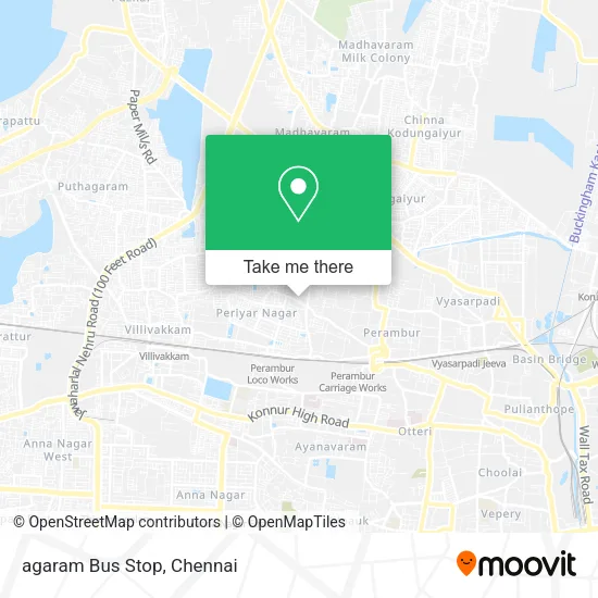 agaram Bus Stop map