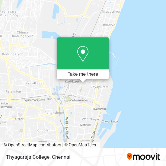 Thyagaraja College map