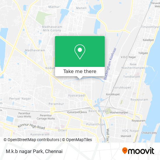 M.k.b nagar Park map