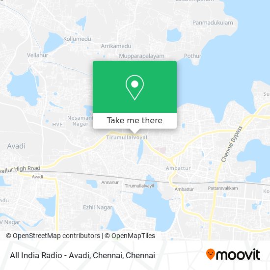 All India Radio - Avadi, Chennai map