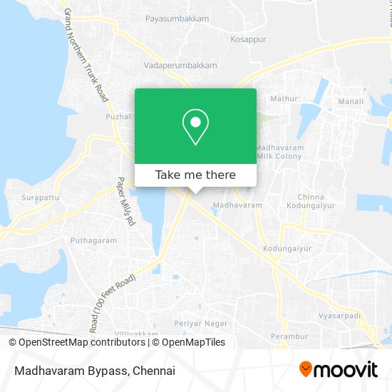 Madhavaram Bypass map