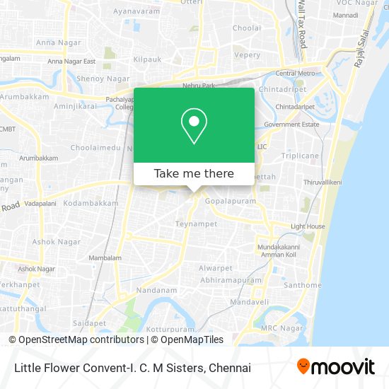 Little Flower Convent-I. C. M Sisters map