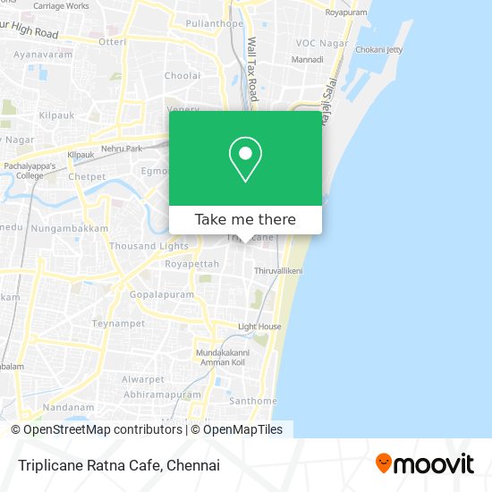 Triplicane Ratna Cafe map