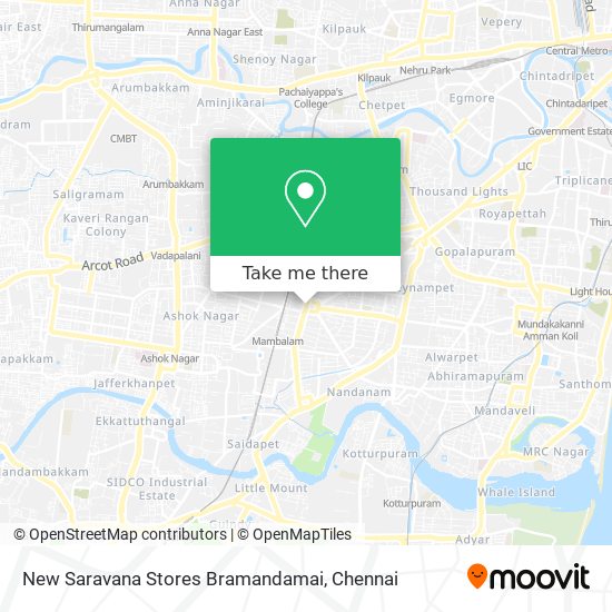 New Saravana Stores Bramandamai map