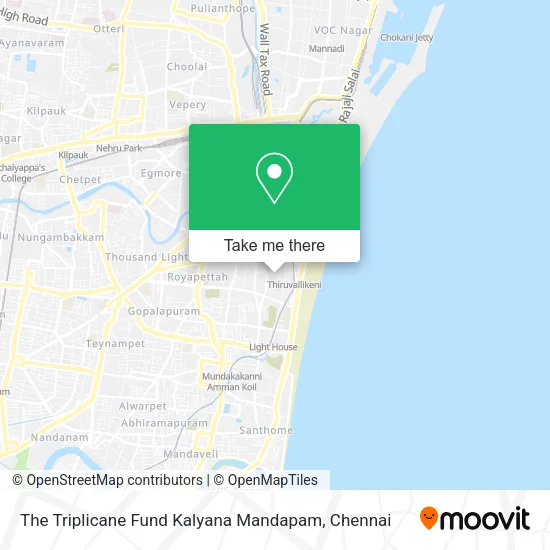 The Triplicane Fund Kalyana Mandapam map