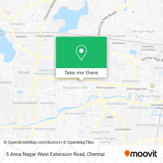 5 Anna Nagar West Extension Road map