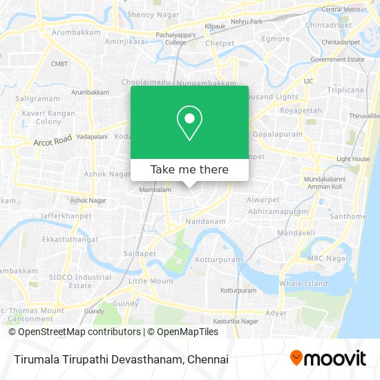 Tirumala Tirupathi Devasthanam map
