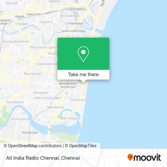 All India Radio Chennai map