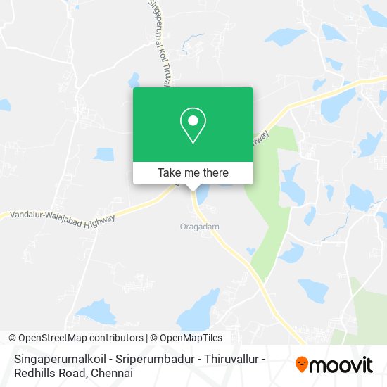 Singaperumalkoil - Sriperumbadur - Thiruvallur - Redhills Road map