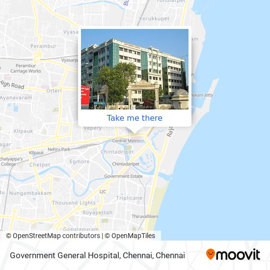 Government General Hospital, Chennai map