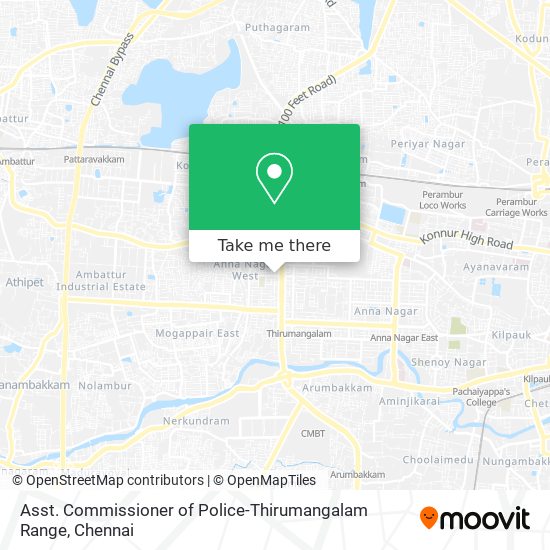 Asst. Commissioner of Police-Thirumangalam Range map