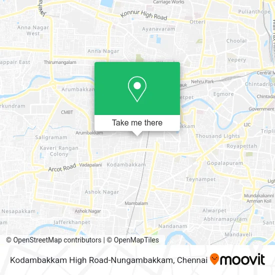 Kodambakkam High Road-Nungambakkam map