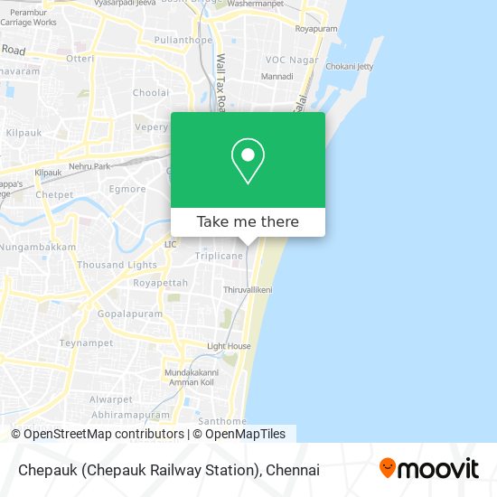 Chepauk (Chepauk Railway Station) map