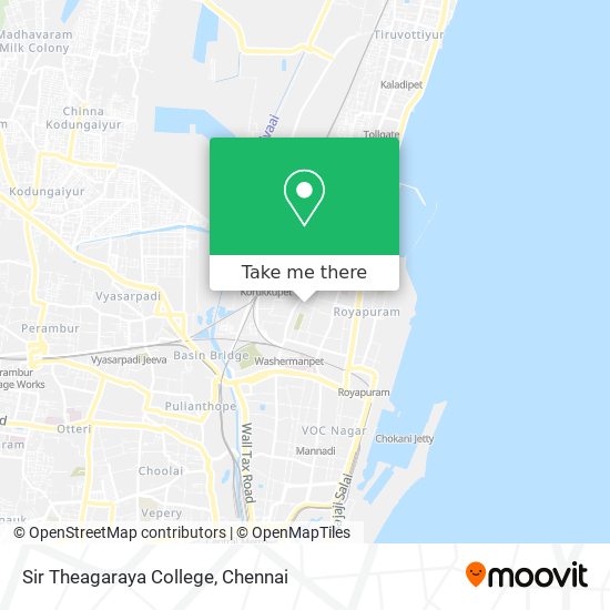 Sir Theagaraya College map