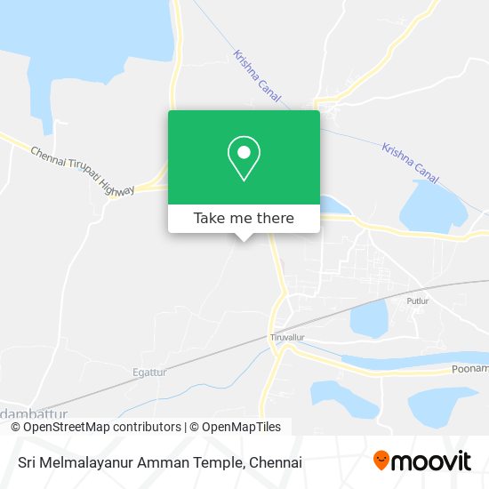 Sri Melmalayanur Amman Temple map