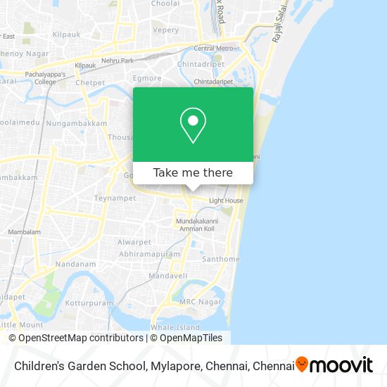 Children's Garden School, Mylapore, Chennai map