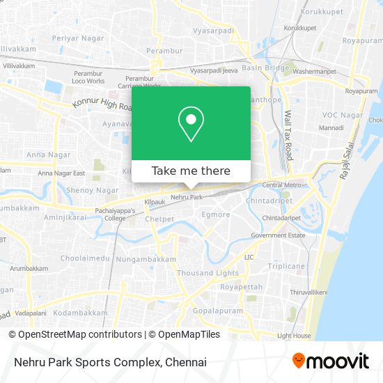 Nehru Park Sports Complex map