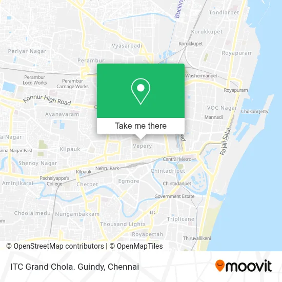 Itc Grand Chola. Guindy map