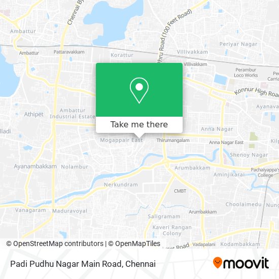 Padi Pudhu Nagar Main Road map