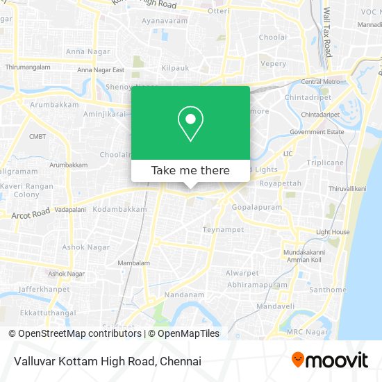Valluvar Kottam High Road map