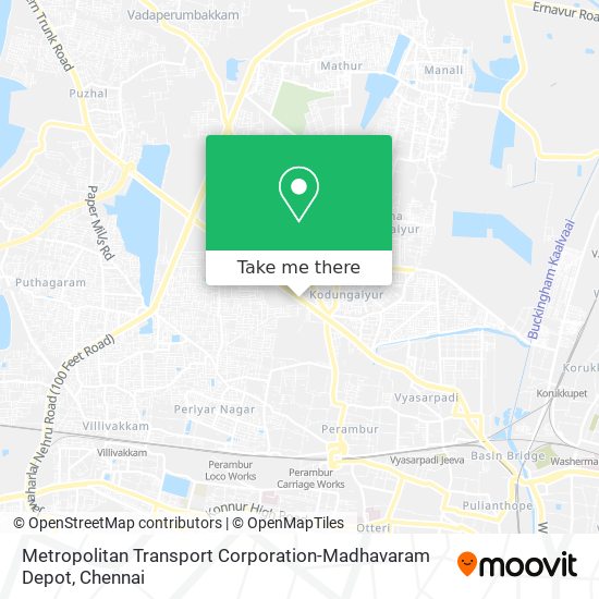 Metropolitan Transport Corporation-Madhavaram Depot map