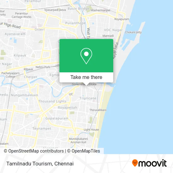 Tamilnadu Tourism map