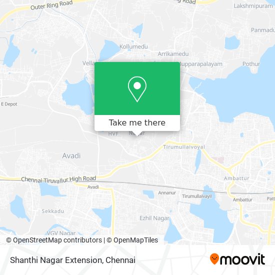 Shanthi Nagar Extension map