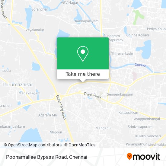 Poonamallee Bypass Road map