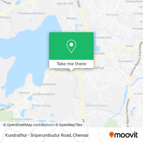 Kundrathur - Sriperumbudur Road map