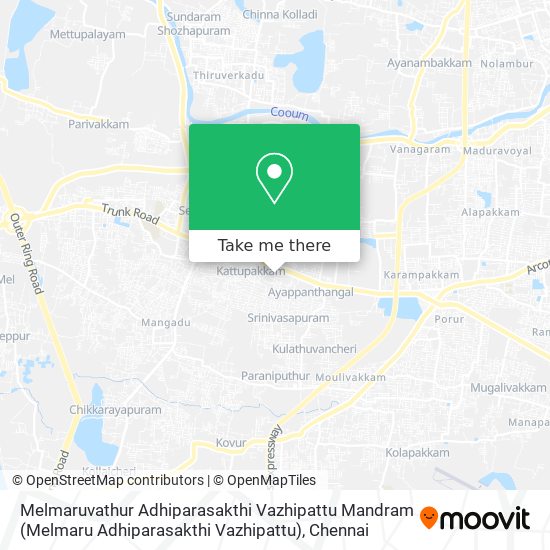 Melmaruvathur Adhiparasakthi Vazhipattu Mandram (Melmaru Adhiparasakthi Vazhipattu) map