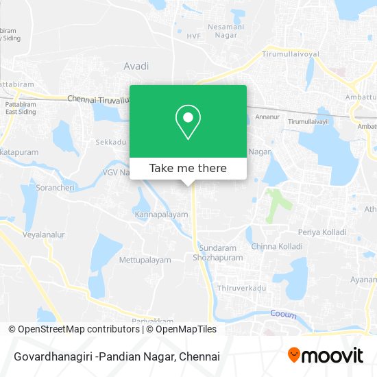 Govardhanagiri -Pandian Nagar map