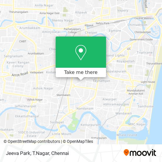 Jeeva Park, T.Nagar map