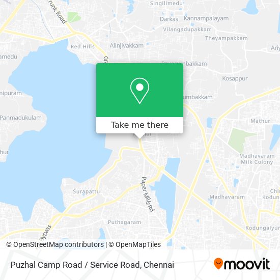 Puzhal Camp Road / Service Road map