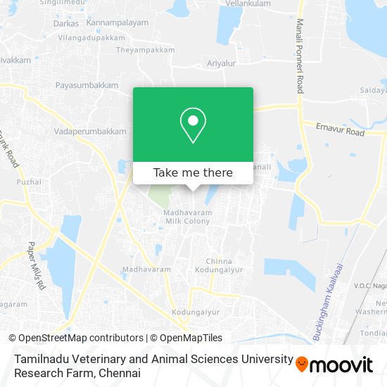 How to get to Tamilnadu Veterinary and Animal Sciences University Research  Farm in Saidapet by Bus or Train?