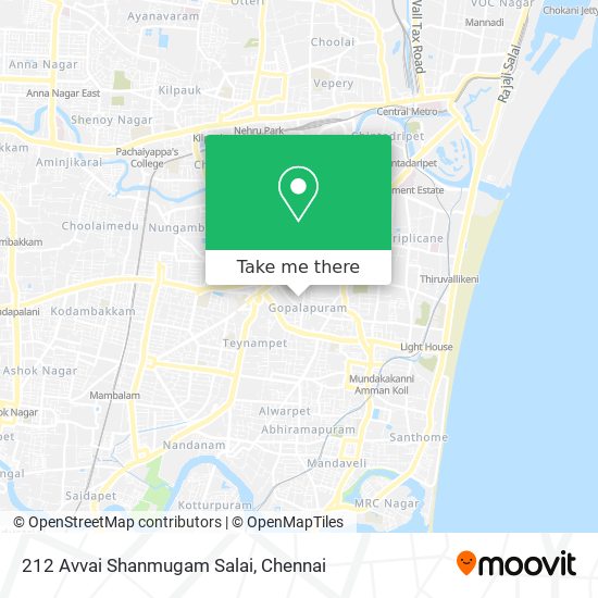 212 Avvai Shanmugam Salai map