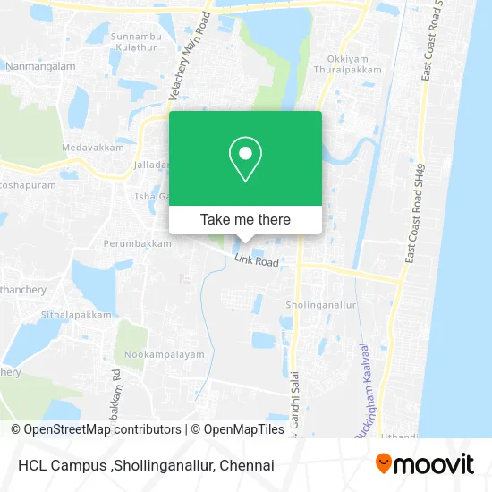 HCL Campus ,Shollinganallur map