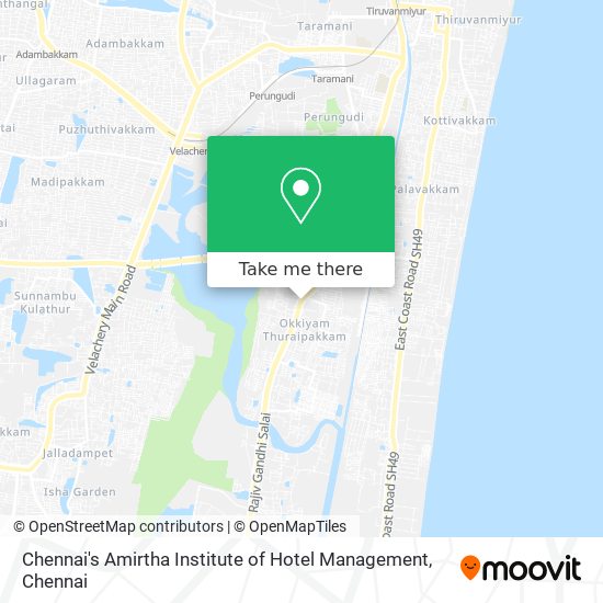 Chennai's Amirtha Institute of Hotel Management map