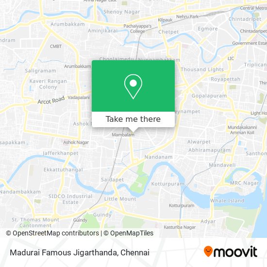 Madurai Famous Jigarthanda map