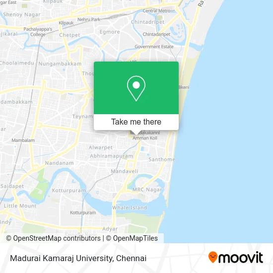 Madurai Kamaraj University map