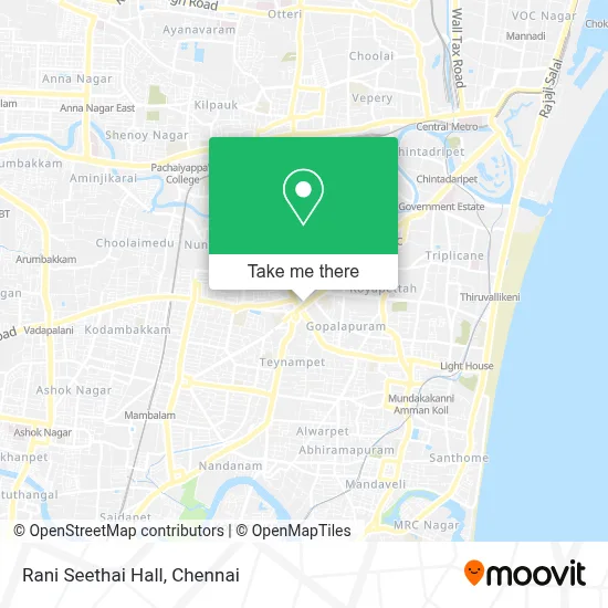 Rani Seethai Hall map