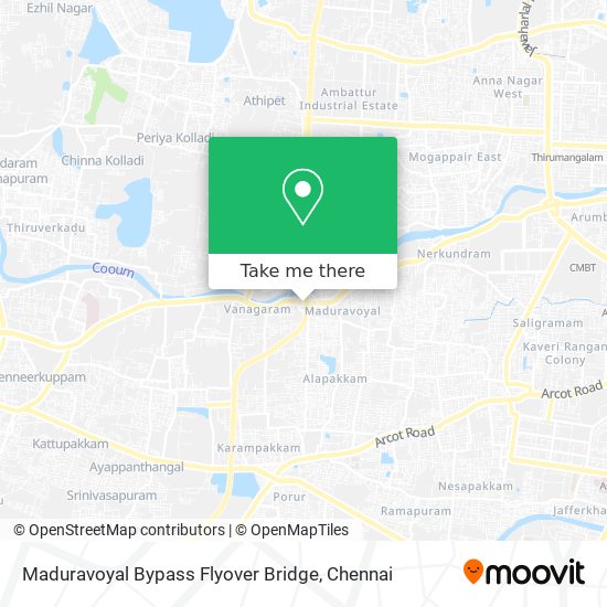 Maduravoyal Bypass Flyover Bridge map