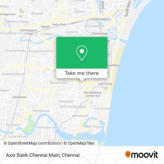 Axis Bank-Chennai Main map