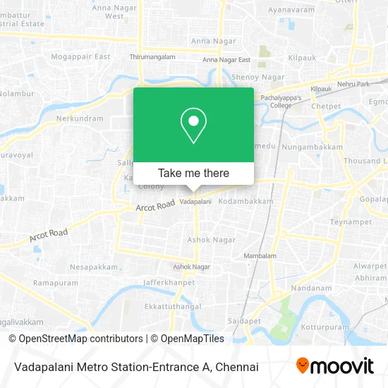 Vadapalani Metro Station-Entrance A map