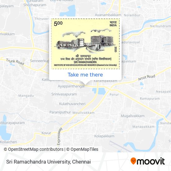 Sri Ramachandra University map