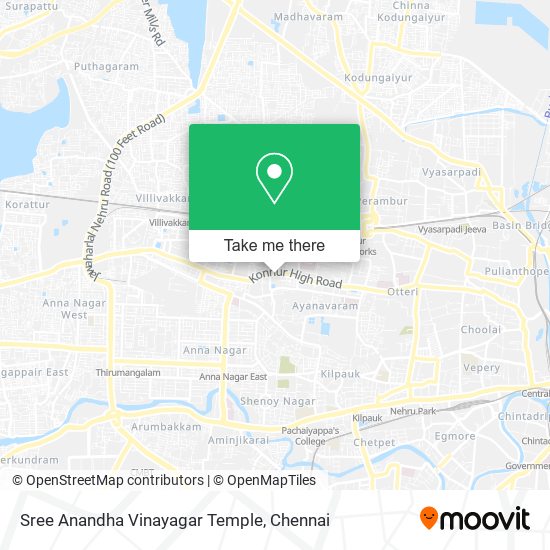 Sree Anandha Vinayagar Temple map