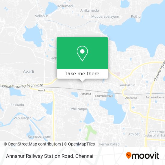 Annanur Railway Station Road map