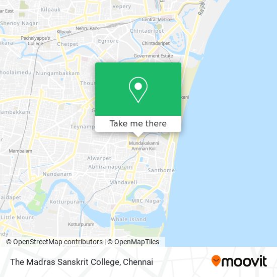 The Madras Sanskrit College map