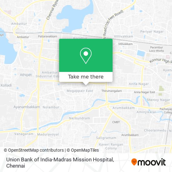 Union Bank of India-Madras Mission Hospital map
