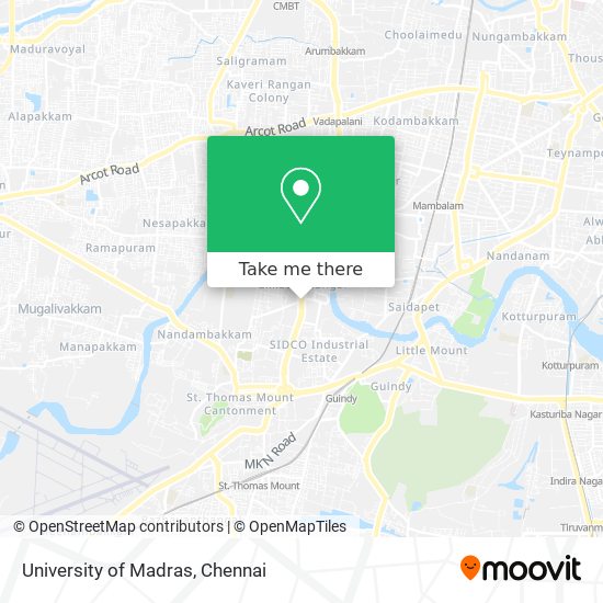 University of Madras map